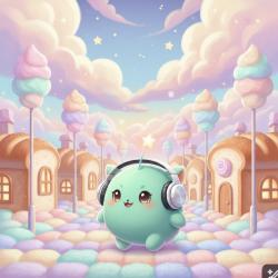 Fluffy Town - Single. Передняя обложка. Нажмите, чтобы увеличить.