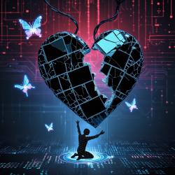 glit.ching hea.rt - Single. Передняя обложка. Нажмите, чтобы увеличить.