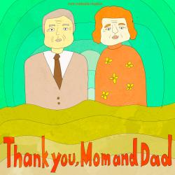 Thank You, Mom and Dad - Single. Передняя обложка. Нажмите, чтобы увеличить.