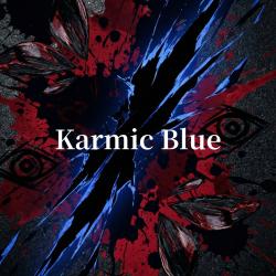 Karmic Blue - Single. Передняя обложка. Нажмите, чтобы увеличить.