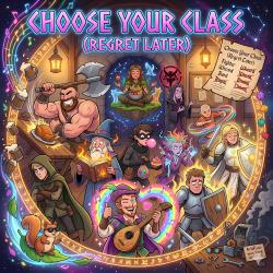 Choose Your Class Regret Later. Передняя обложка. Нажмите, чтобы увеличить.