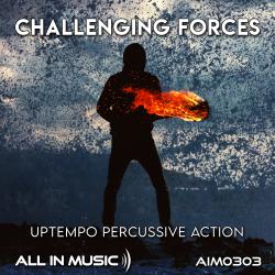 Challenging Forces - Uptempo Percussive Action. Передняя обложка. Нажмите, чтобы увеличить.