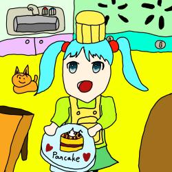 Pancakes feat. HATSUNE MIKU - Single. Передняя обложка. Нажмите, чтобы увеличить.