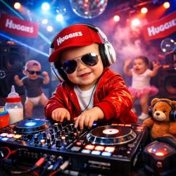 DJ Huggies - Single. Передняя обложка. Нажмите, чтобы увеличить.