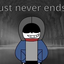 DUST NEVER ENDS dust sans theme i made - Single. Передняя обложка. Нажмите, чтобы увеличить.