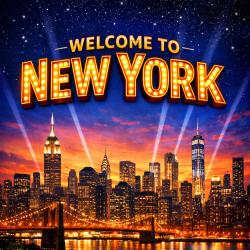 Welcome to New York The Musical. Передняя обложка. Нажмите, чтобы увеличить.