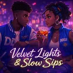 Velvet Lights & Slow Sips - Single. Передняя обложка. Нажмите, чтобы увеличить.