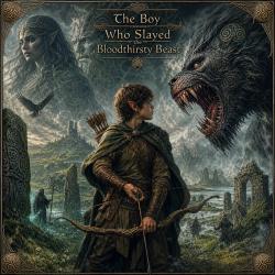 The Boy Who Slayed the Bloodthirsty Beast. Передняя обложка. Нажмите, чтобы увеличить.