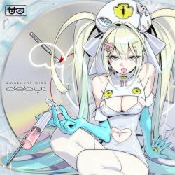 Amakuchi Miku Debut feat. HATSUNE MIKU. Передняя обложка. Нажмите, чтобы увеличить.